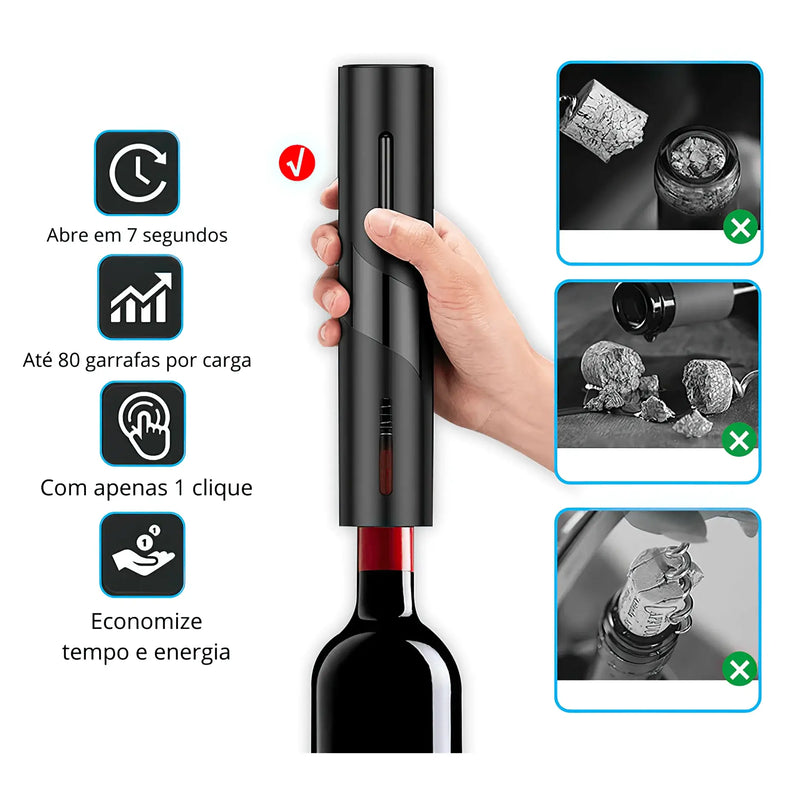 Abridor de Vinho Elétrico Automático